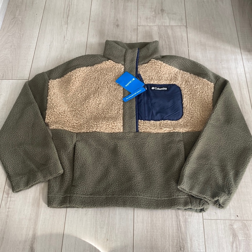 Columbia relaxed fit pullover stone green